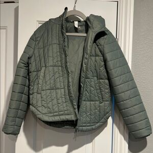 Zella Girl Green Quilted Puffer Jacket